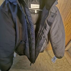 Calvin Klein Men's Arctic Parka Bomber with Sherpa Lined Hood